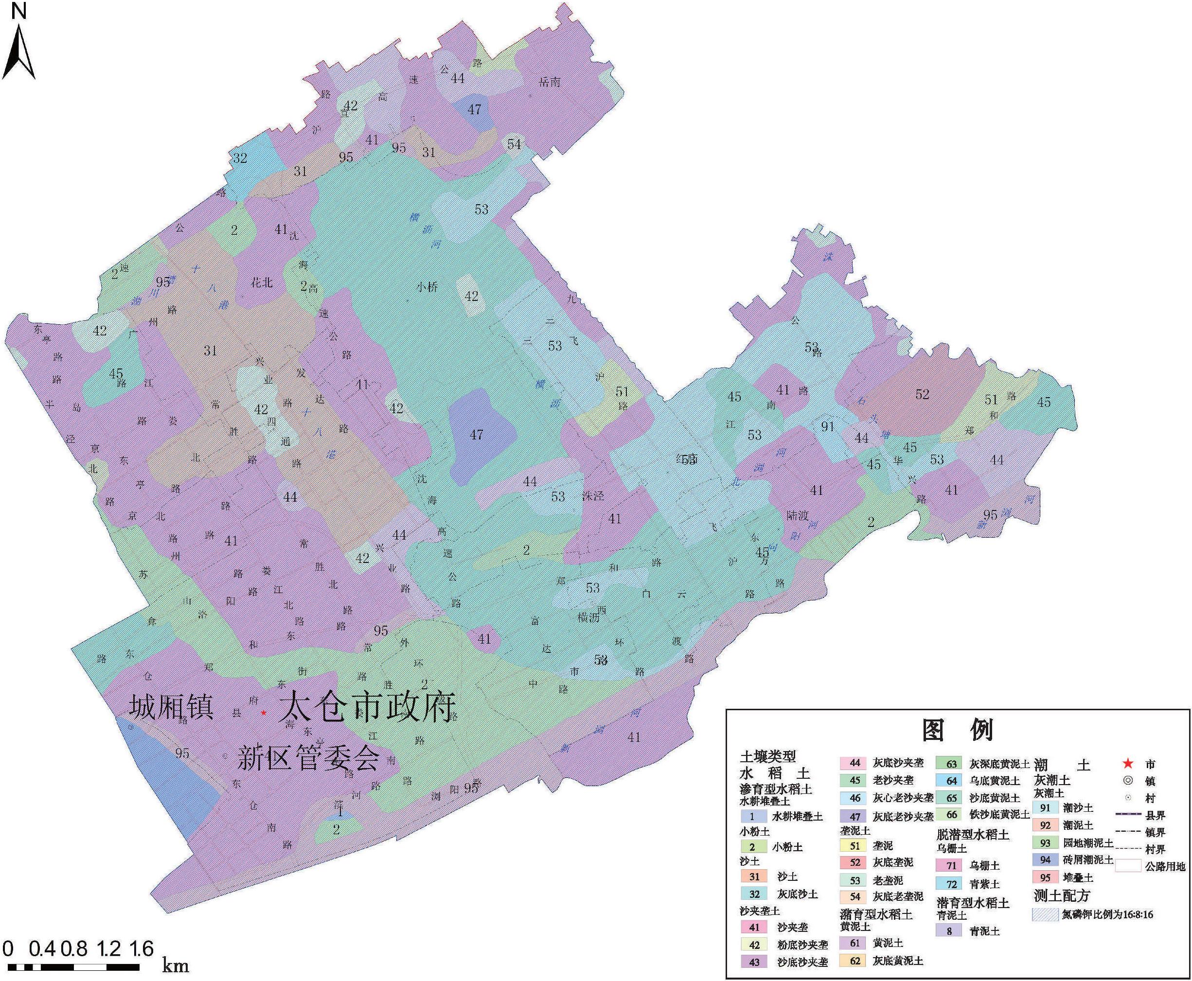 太倉市經(jīng)濟(jì)開發(fā)區(qū)測土配方施肥分區(qū)圖